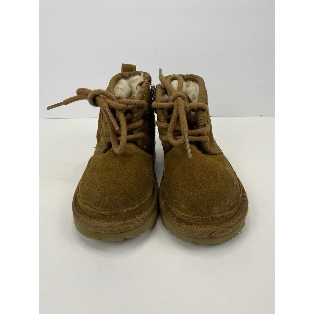 Ugg Neumel II Chestnut Suede Toddler Kids chukka Boots Size 6